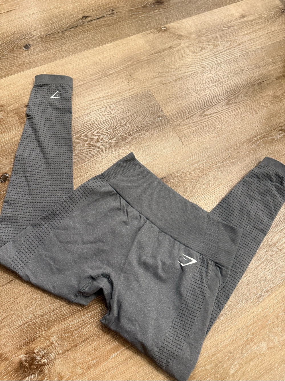 Gymshark Kids Charcoal Grey Seamless Performance Leggings
